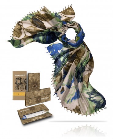 Палантин Женский W40-PORTE.FLEUR/VERTE